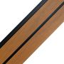 Lamellenzaunbrett DUO Premium Amber / Schwarz - 1,8 m