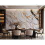 Wall Panel XXL  Arabescato Gold Glänzend 120 x 280 cm 3 mm – Set of 3 (ABC)