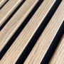 Lamele ścienne akustyczne na filcu Dąb Jasny 2,1 x 30,5 cm – dł. 2,7 m