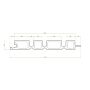 Premium Asymmetrisch WPC Fassadenlamellen Winchester Eiche – 2,9 m