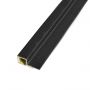 Listwa Lamelowa Zakończeniowa Czarny Brokat 2,4 x 4,3 cm – dł. 2,7 m