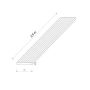 WPC Flachleiste Premium Natural Wood 70x10 mm - 2,9 m