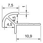Aluminium-Außeneckprofil 4,5 mm für Wandpaneele Goldene Matt – 2,9 m