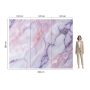 Wandpaneel XXL Statuario Rosa Glänzend 120 x 280 cm 3 mm – 3er Satz (ABC)