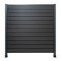 Standard WPC-Zaunpaneel Anthrazit – 1 Pfosten