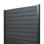 Standard WPC-Zaunpaneel Anthrazit – 1 Pfosten