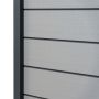 Standard WPC-Zaunpaneel Grau – 1 Pfosten