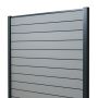 Standard WPC-Zaunpaneel Grau – 1 Pfosten