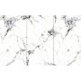 SPC Wandpaneel Marmor Carrara Weiss Glänzend 280 x 360 cm 4 mm – 3er Satz (ABC)