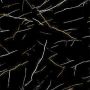 SPC Wandpaneel Marmor Marquina Schwarz Glänzend 60 x 120 cm 4 mm