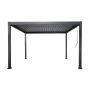 Aluminium Gartenpergola mit verstellbarem Dach Anthrazit 3 x 3 m