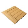 WPC Terrassenfliese 3D Honig Teak 30 x 30 x 2,1 cm