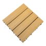 WPC Terrassenfliese 3D Honig Teak 30 x 30 x 2,1 cm