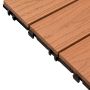 3D Solid WPC Terrassen-Klickfliese Hellbraun 30 x 30 x 2,5 cm