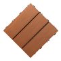 3D Solid WPC Terrassen-Klickfliese Hellbraun 30 x 30 x 2,5 cm