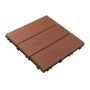 3D Solid WPC Terrassen-Klickfliese Mahagoni 30 x 30 x 2,5 cm