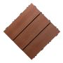 3D Solid WPC Terrassen-Klickfliese Mahagoni 30 x 30 x 2,5 cm