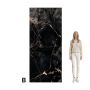 Wandpaneel XXL Portoro Schwarz Glänzend 120 x 280 cm 3 mm (B)