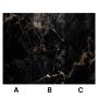 Wandpaneel XXL Portoro Schwarz Glänzend 120 x 280 cm 3 mm (B)