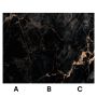 Wandpaneel XXL Portoro Schwarz Glänzend 120 x 280 cm 3 mm (C)