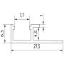 LED-Aluminium-Abschlussprofil 4,5 mm für Wandpaneele Dunkelgrau Matt – 2,9 m