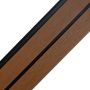 Lamellenzaunbrett DUO Premium Teak / Schwarz - 1,8 m