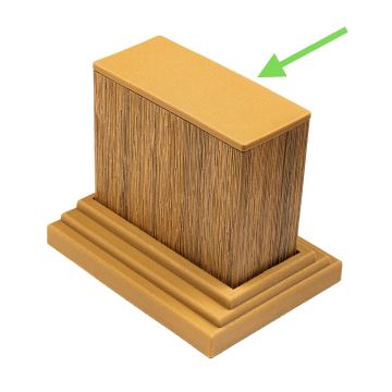 Endkappe für Lamellenprofil Dekorativ Premium Winchester-Eiche 9 x 4 cm