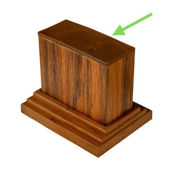 Endkappe für Lamellenprofil Dekorativ Premium Teak 9 x 4 cm