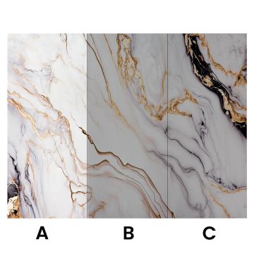 Wandpaneel XXL Arabescato Gold Glänzend 120 x 280 cm 3 mm (A)