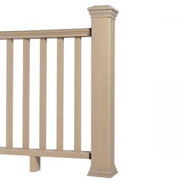 WPC Balustrade Ecru 140 x 113 cm  (1 Pfosten)