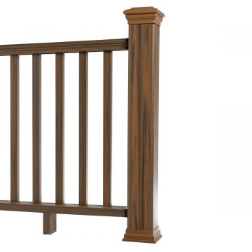 WPC Balustrade Teak - 140 x 113 cm (1 Pfosten)