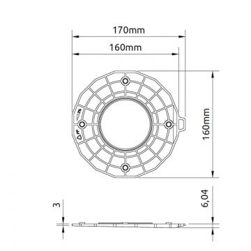 Nivellierscheibe für Höhenverstellbare Terrassen Stelzläger 2%