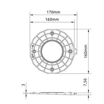 Nivellierscheibe für Höhenverstellbare Terrassen Stelzläger 3%
