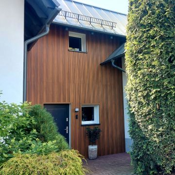 Premium 3D WPC 4-fach Rhombusprofil Amber - 2,9 m