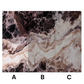 Wandpaneel XXL Emperador Schwarz Glänzend 120 x 280 cm 3 mm (A)