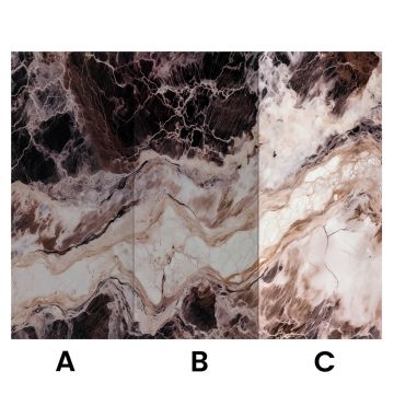 Wandpaneel XXL Emperador Schwarz Glänzend 120 x 280 cm 3 mm (C)