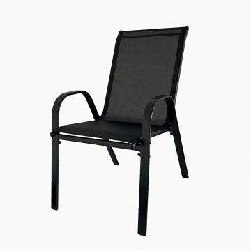Garten-Set Terra Schwarz – 2 Stühle + Tisch