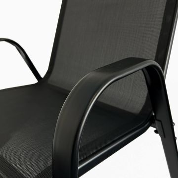 Gartenstuhl Terra Schwarz – 6 Stk.