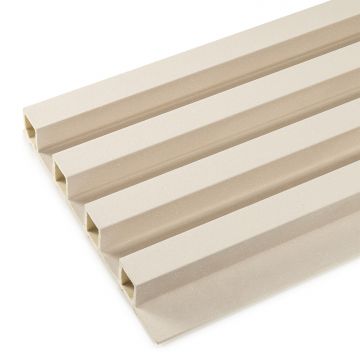 Dekorative Wandlamellen Glitzer Ecru 2,4 x 16,8 cm – 2,7 m