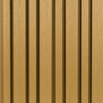 Premium Asymmetrisch WPC Fassadenlamellen Eiche – 2,9 m