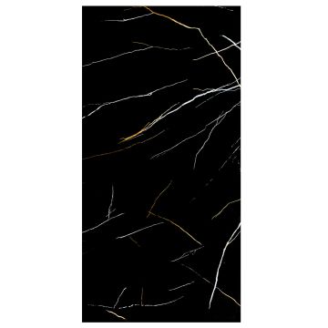 SPC WandpaneelMarmor Marquina Schwarz Glänzend 120 x 280 cm 4 mm