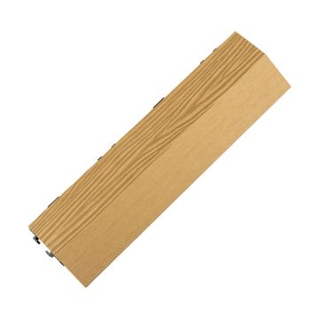 WPC Terrassenfliese 3D Seite Honig Teak