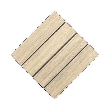 Premium WPC Terrassenfliese Ecru 30 x 30 x 2,5 cm
