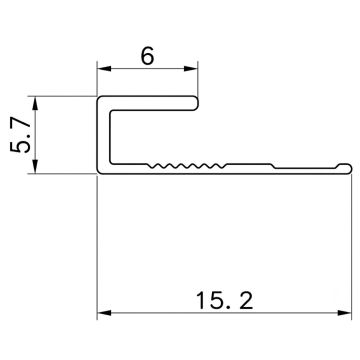 Aluminium-Abschlussprofil 4,5 mm für Wandpaneele Schwarz Matt – 2,9 m