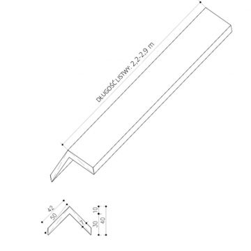 WPC Winkelleiste 3D Classic Warmes Grau - 2,4 m