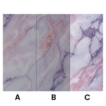 Wandpaneel XXL Statuario Rosa Glänzend 120 x 280 cm 3 mm (C)
