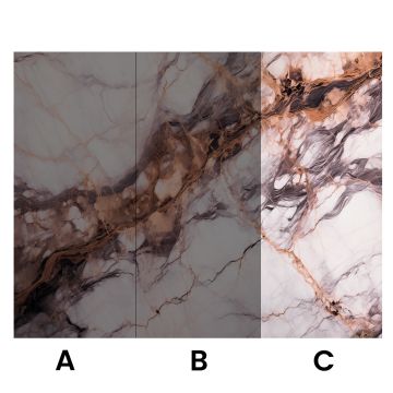 Wandpaneel XXL Breccia Kupfer Glänzend 120 x 280 cm 3 mm (C)