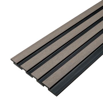 WPC Fassadenlamellen DUO Antique / Schwarz - 2,9 m