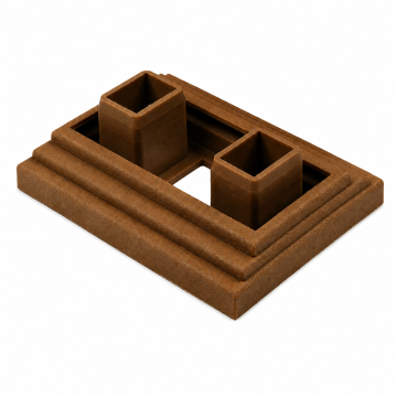 Befestigungselement für Lamellenprofil Dekorativ Premium Teak 9 x 4 cm