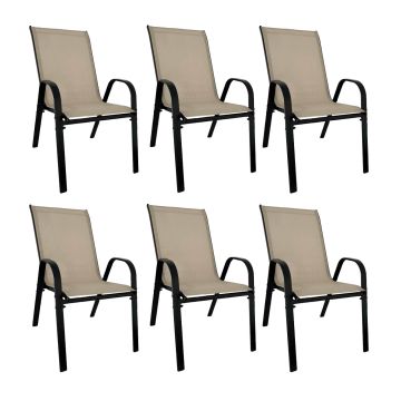 Gartenstuhl Terra Beige – 6 Stk.